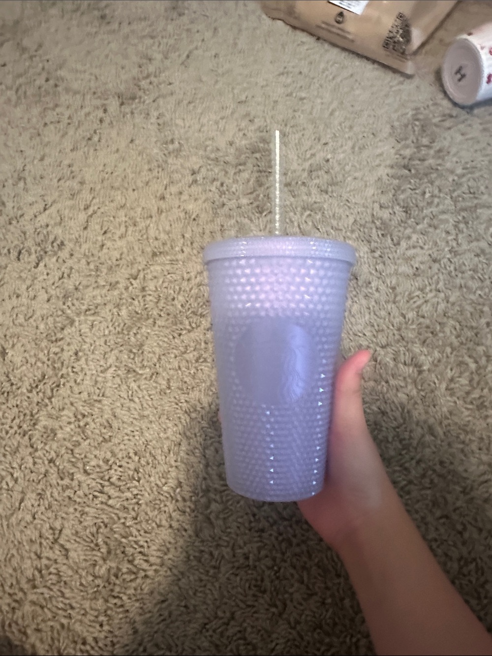 Starbucks Lavender Studded Tumbler with Clear Straw